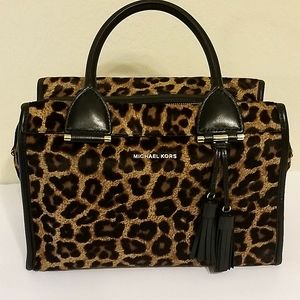 Michael Kors Large Geneve Satchel Calf Hair